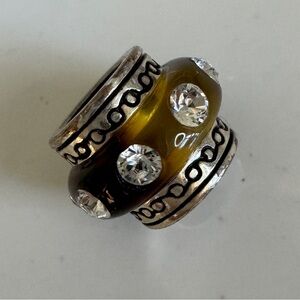 Brighton tortoise shell enamel crystal bead